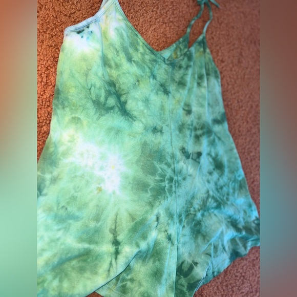 🌿Organic🌀Reiki Infused Psychedelic Tie Dye Jungmaven Hemp Sespe Short Romper - Picture 5 of 11